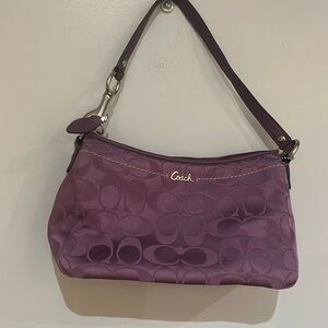 Purple Coach Canvas “C” Vintage Handbag - Mint Condition
